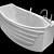 Elegant Avrora Bathtub 3D model small image 1
