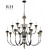 Elegant Parisian Wood Chandelier 3D model small image 1