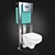 Cersanit Delfi Aqua Wall-Hung Toilet 3D model small image 1