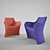 Modern Designer Woopy Chair 3D model small image 1