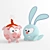 Title: Playful Smeshariki: Kristina and Croche 3D model small image 1