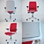 Ergonomic Steelcase Amia Office Chair 3D model small image 1
