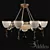 Elegant Bronze Chandelier 3D model small image 1