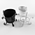 Hammered Coal Bucket Set 3D model small image 1