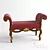 Stylish Upholstered Bench 3D model small image 1