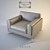 Elegant Talete Armchair by Poltrona Frau 3D model small image 1