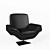 Luxury Italian Swivel Chair 3D model small image 1