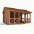 Rustic Lumber Gazebo 3D model small image 1