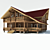 Rustic Wooden House 3D model small image 1