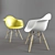 Minimalist Dining Armchair 3D model small image 1