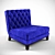 Elegant Italian Club Chair 3D model small image 1