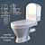 Sanita Luxe Classic Toilet Bowl 3D model small image 1