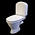 Sanita Luxe Classic Toilet Bowl 3D model small image 4