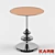 Swing Leather Side Table by KARE 3D model small image 1