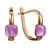 Lollypop Gold Amethyst Earrings 3D model small image 1