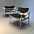 Finn Juhl Leather Wood Chair 3D model small image 2