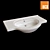Ece Banyo Aruva 80 Washbasin 3D model small image 1