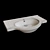Ece Banyo Aruva 80 Washbasin 3D model small image 2
