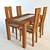 Modern Domini Table and Chairs 3D model small image 1