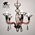 Modern Black Crystal Chandelier 3D model small image 1