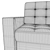 Modern Leather Sofa 3D model small image 2