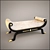 Mariner Neva Gold Pearl Black Bench 3D model small image 1