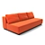 Softline Nevada 3-P: Stylish & Comfortable Sleeper Sofa 3D model small image 1