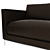 Authentic Brown Leather Sofa 3D model small image 2