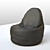 Lux Leather Bag Chair 3D model small image 1