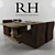 Rustic Dining Set 3D model small image 1
