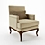 Texture Fabric Accent Chair 3D model small image 1