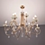 Orion Factory 12-Light Crystal Chandelier 3D model small image 2