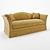 Stylish Texture Sofa: 2070L x 900D x 880H 3D model small image 1