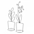 Floral Pot Set: Decorative Accessories - IKEA 3D model small image 1