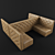 Cafe Divan: Elegant Seating Solution 3D model small image 1