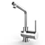 Sleek Stainless Black Sink Mixer 3D model small image 1