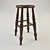 Classic English Bar Stool 3D model small image 1