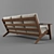 Classic Triple Wegner Sofa 3D model small image 2