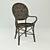 Elegant Rossini Rattan Dining Chair 3D model small image 3