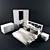 Modern Olivia Bedroom Set 3D model small image 1