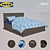 Fjell IKEA - Convenient Wooden Bed 3D model small image 1