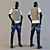 Stylish Men's Mannequin Set 3D model small image 1