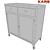 Sleek Metal Dresser by KARE 3D model small image 2