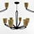 Elegant Buckeye Bronze Chandelier 3D model small image 1