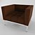 Modern Upholstered Chair: Dama 3D model small image 1