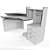 Corner Computer Desk. Precision Built. 3D model small image 3