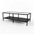 Sleek Black Glass TV Stand  3D model small image 1