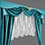 Custom Size 3200mm Curtains 3D model small image 2
