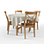 IKEA LEKSVIK-INGOLF Dining Set 3D model small image 3