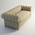 Elegant Chesterfield Sofa 3D model small image 2